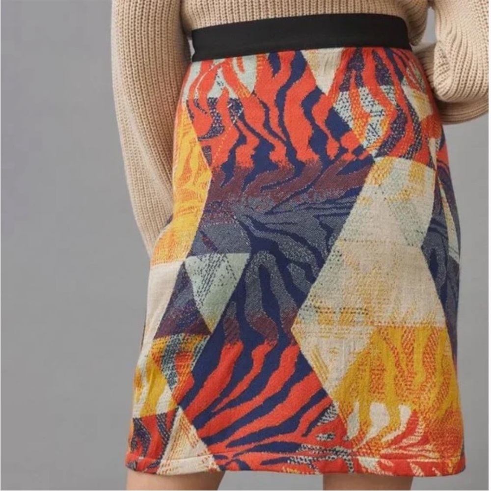 Anthropologie x Aldo Martins Abstract Print Jacquard Knit Mini Skirt Women’s - L - Picture 4 of 13